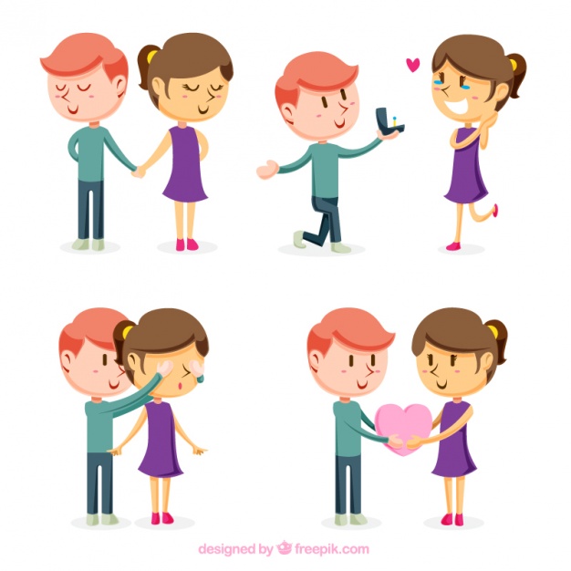 626x626 Pack Of Loving Couple Vector Free Download