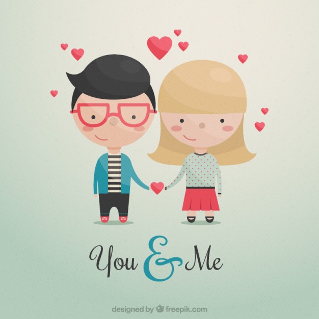 626x626 Cute Couple In Love Vector Free Download