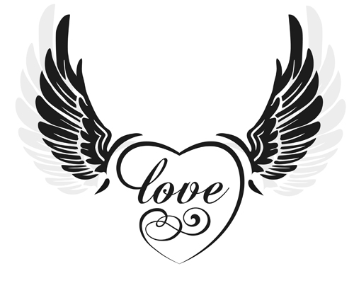 Love Wings With Heart Vector Material Free Download 500x400 Love Wings With Heart Vector Material Free Download
