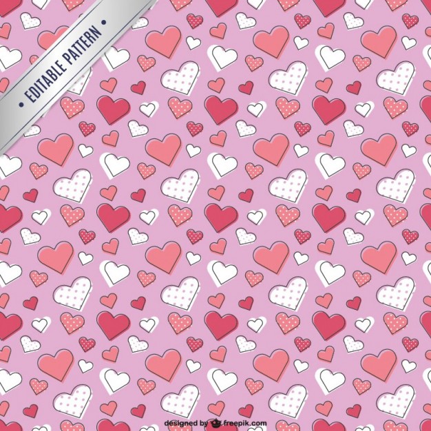 Love Hearts Pattern Vector Free Download 626x626 Love Hearts Pattern Vector Free Download