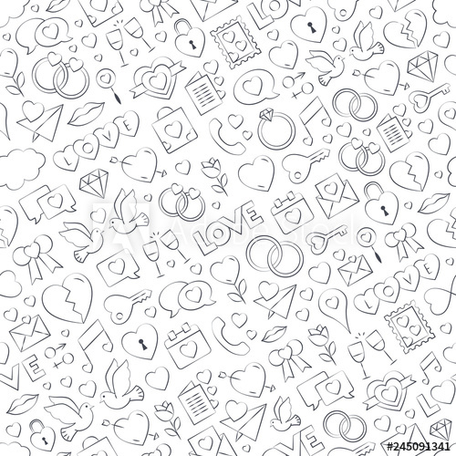 Seamless Love Pattern Vector Illustration 500x500 Seamless Love Pattern Vector Illustration