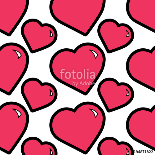 Cute Love Heart Decoration Seamless Pattern Vector Illustration 500x500 Cute Love Heart Decoration Seamless Pattern Vector Illustration