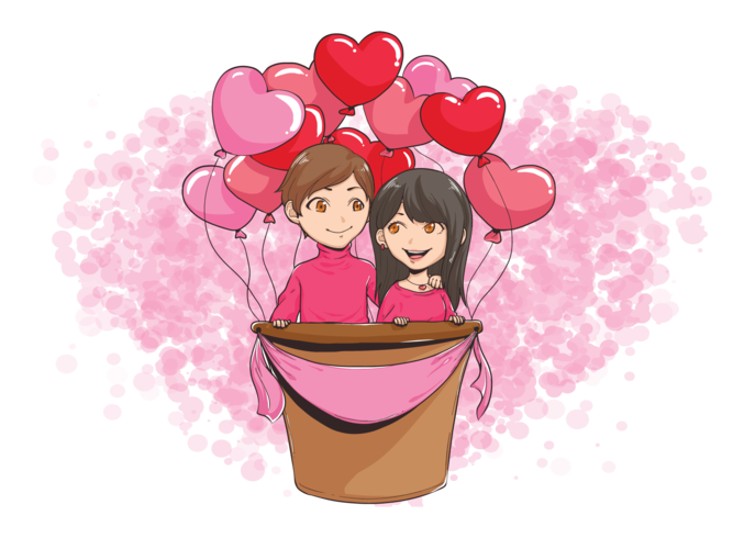 677x490 Creatures In Love Vector Illustration Stock Images