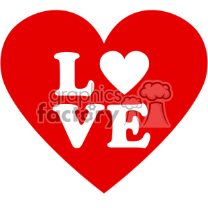 300x300 Heart With Love Vector Art Flat Design Clipart