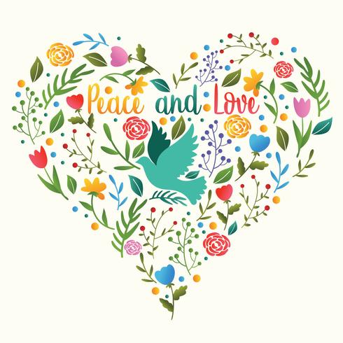 490x490 Peace And Love Vector Design