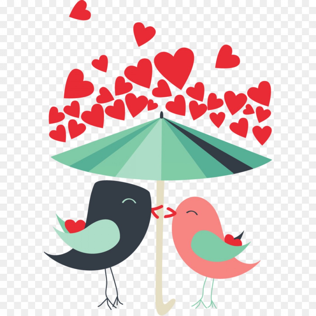 1080x1080 Png Vector Love Birds Umbrellas Soidergi