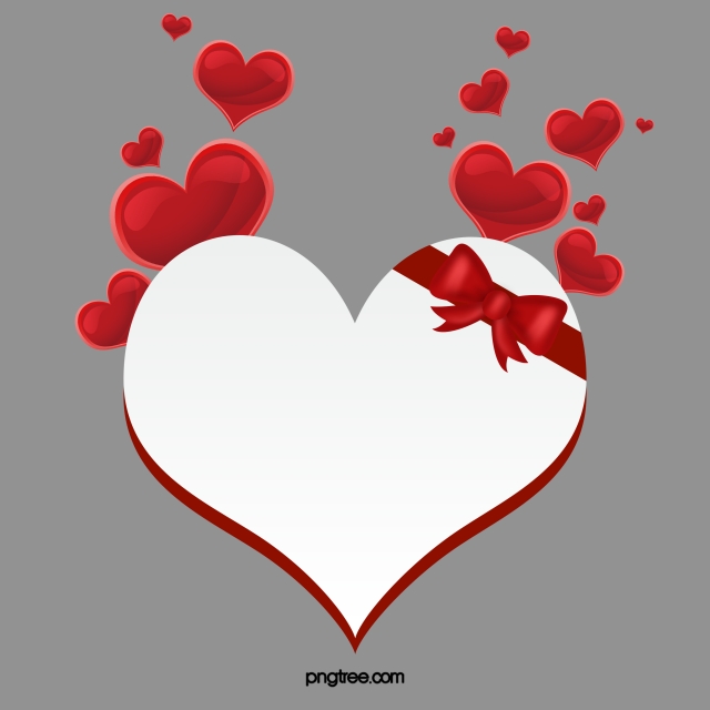 640x640 Ribbon Love Vector, Red Stereo Love, Heart Shaped Vector, Heart