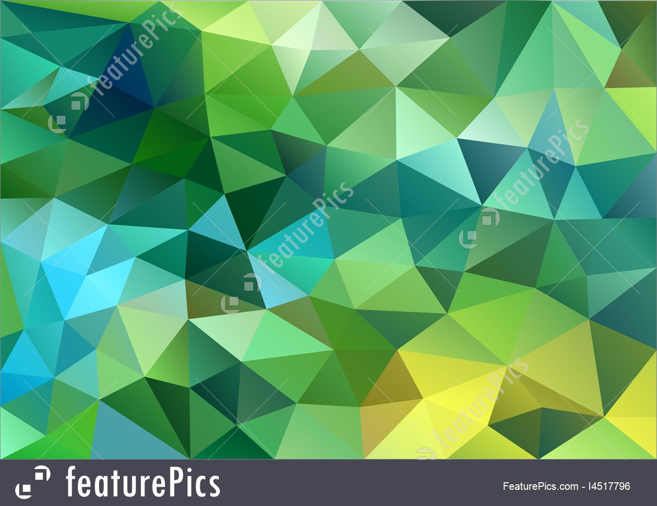 1300x1001 Abstract Blue And Green Low Poly Background, Vector