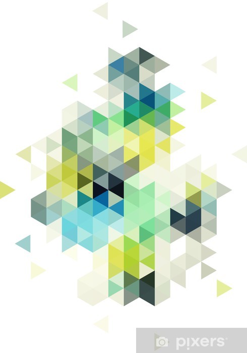 490x700 Abstract Low Poly Background, Vector Window Glass Sticker