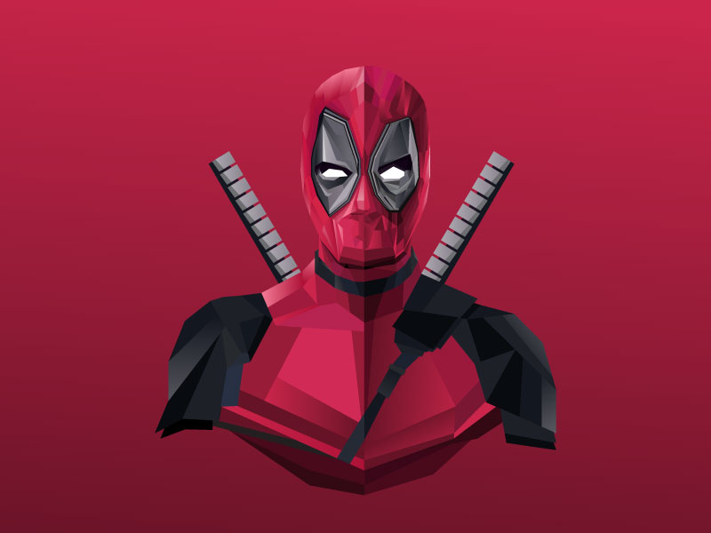 Deadpool Low Poly Vector 800x600 Deadpool Low Poly Vector