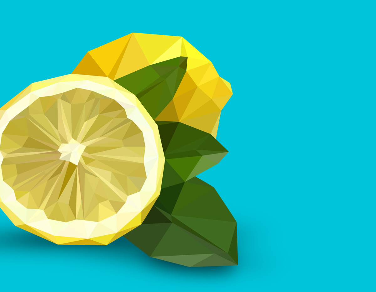 Low Poly Vector Fruits 1200x932 Low Poly Vector Fruits