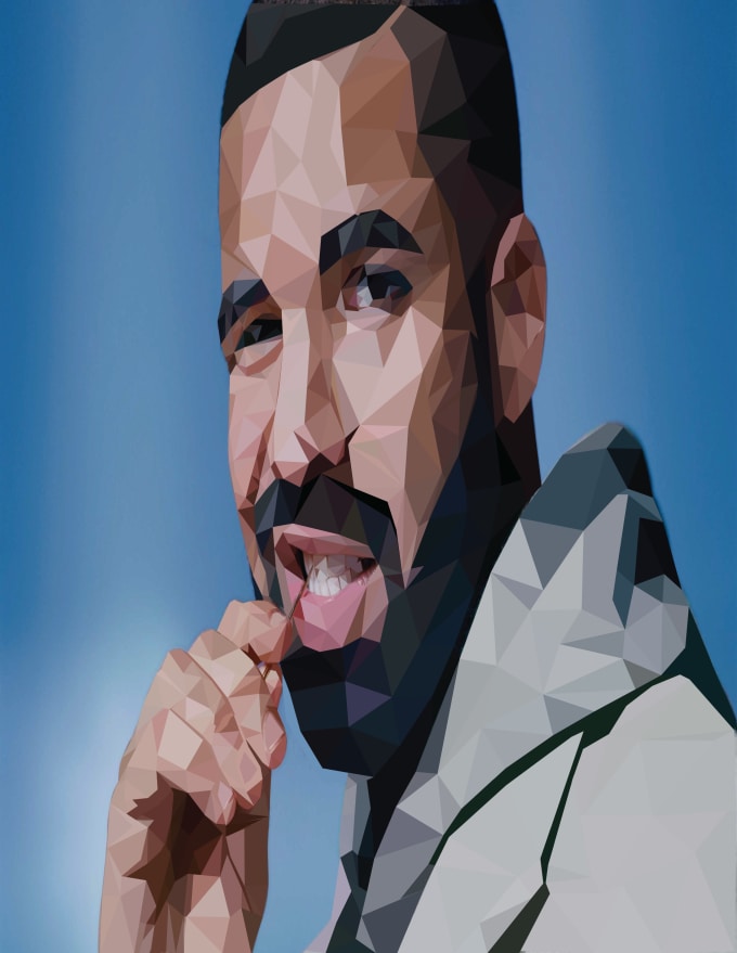 680x879 Create An Amazing Low Poly Vector Art Portraits For You