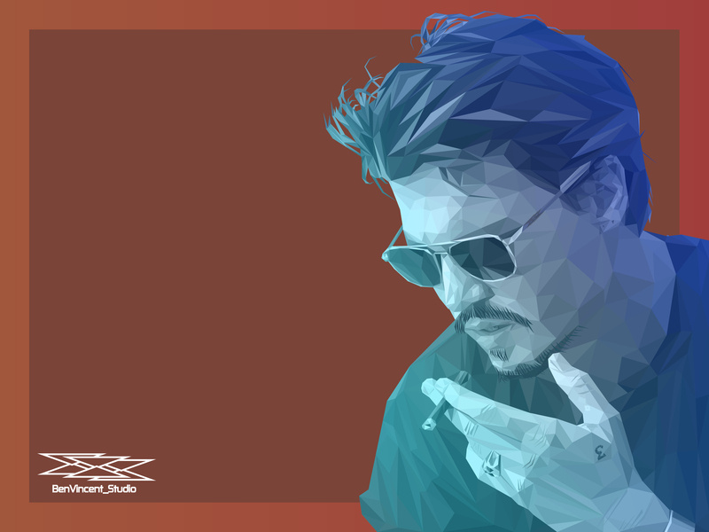 800x600 Johnny Depp On Vector Lowpoly Illustration