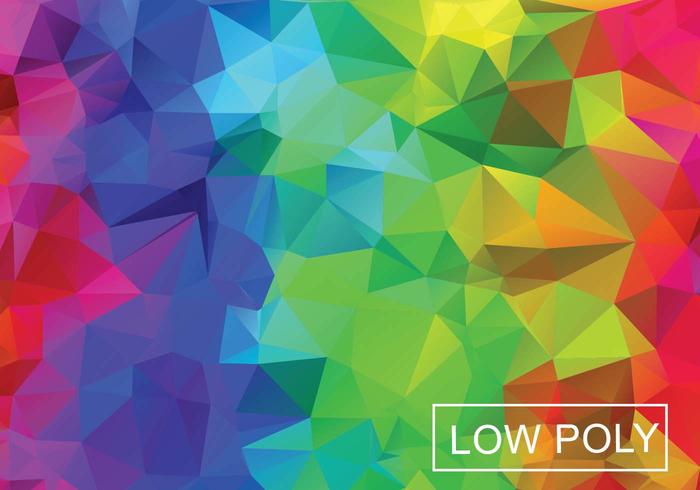 700x490 Rainbow Geometric Low Poly Vector Background