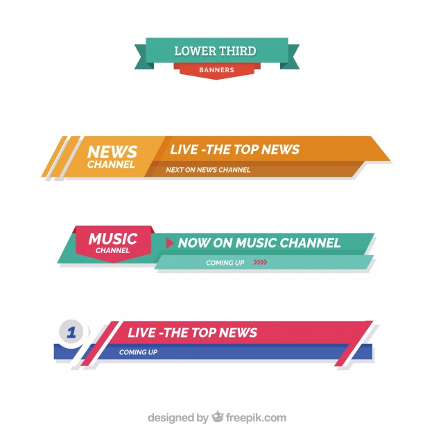 626x626 Pack Abstract News Lower Third Vector Free Download