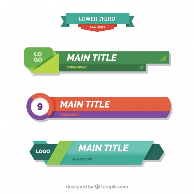 626x626 Pack Of Abstract Lower Thirds Vector Free Download