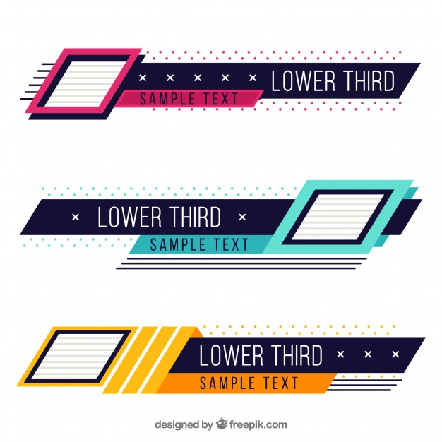 626x626 Pack Of Creative Colorful Lower Thirds Vector Free Download