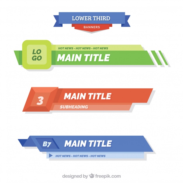 626x626 Abstract Lower Thirds Set Vector Free Download