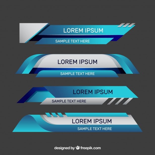 626x626 Set Of Modern Lower Third Banners For Television Free Vector