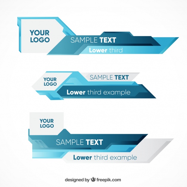 626x626 Blue Abstract Lower Thirds Vector Free Download