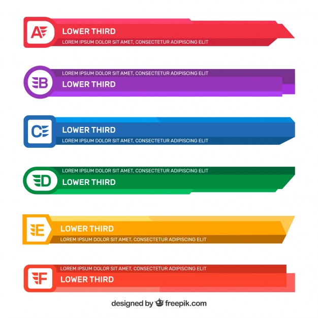 626x626 Collection Of Colored Long Lower Third Vector Free Download