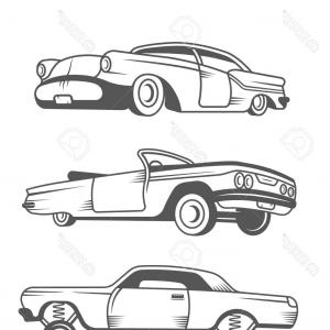 300x300 Old American Low Rider Car Vector Createmepink