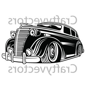 300x300 Stock Vector Pink Lowrider On The Evening Roadc Night Cityc Vector