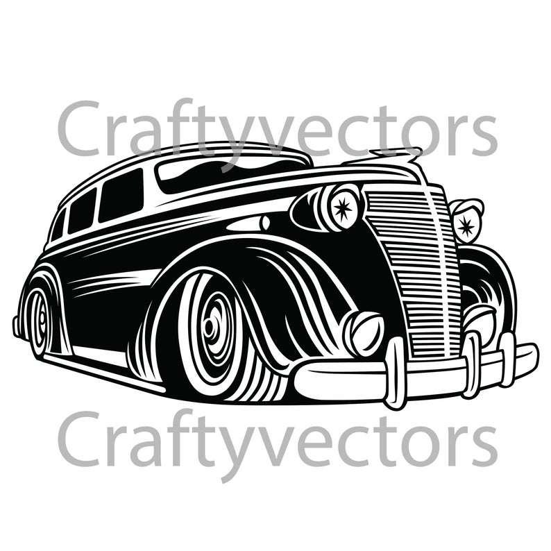 794x794 Chevy Sedan Lowrider Vector Etsy