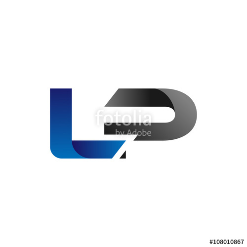 500x500 Modern Simple Initial Logo Vector Blue Grey Letters Lp Stock