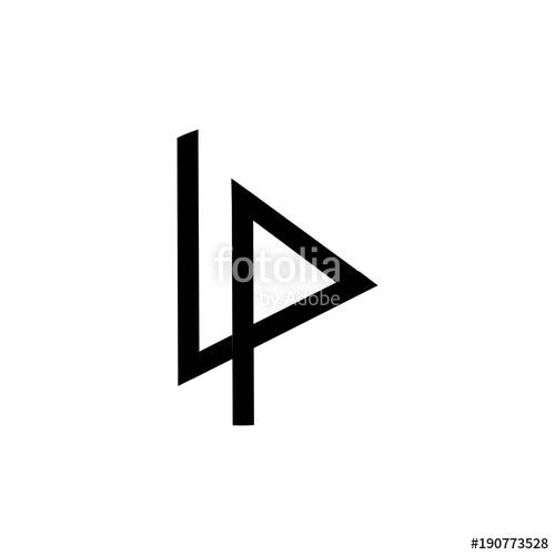 500x500 Art Of Letter Lp Logo Vector Stock Image And Royalty Free Vector