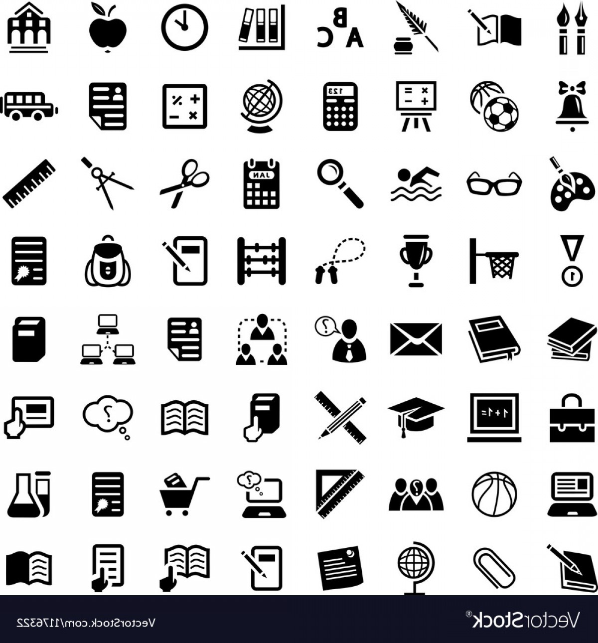 1200x1290 School Vector Icon Sets Cqrecords