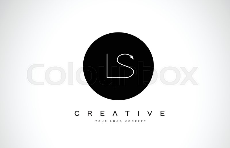 800x515 Ls L S Logo Design With Black And Stock Vector Colourbox