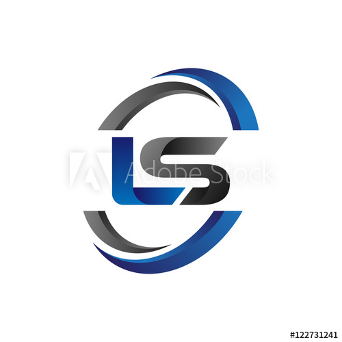 500x500 Simple Modern Initial Logo Vector Circle Swoosh Ls