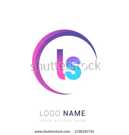 450x470 Initial Letter Ls Logotype Company Name, Coloreful And Swoosh