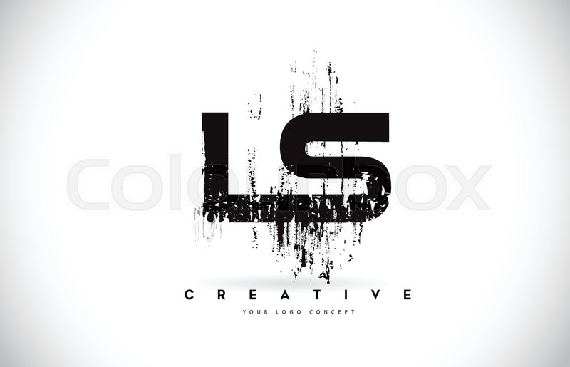 800x515 Ls L S Grunge Brush Letter Logo Design Stock Vector Colourbox