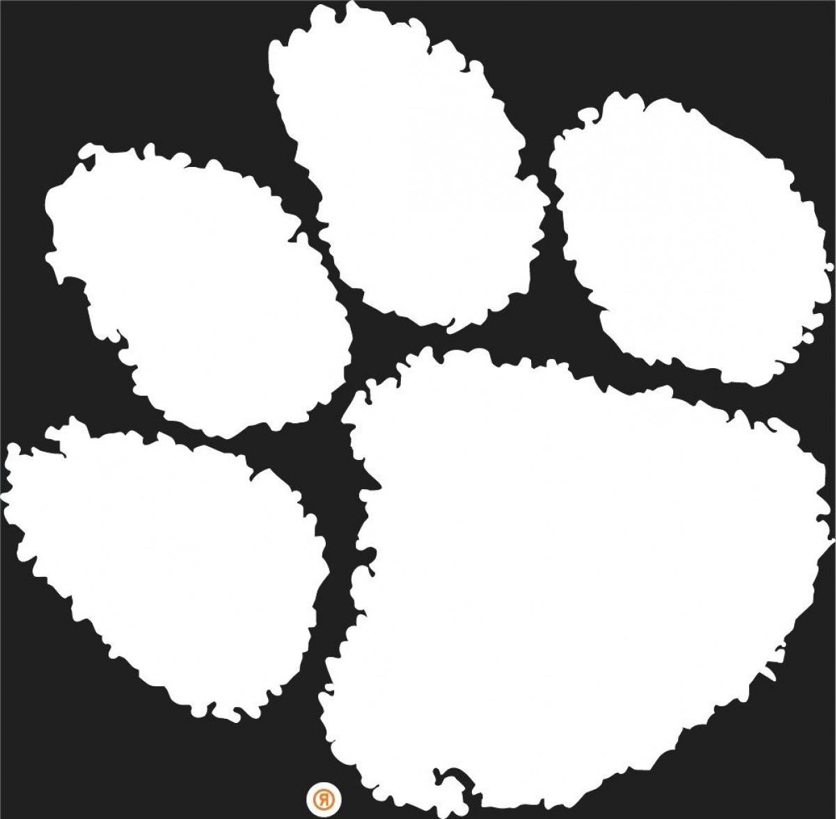 1201x1177 Tiger Paw Template Royalty Free Vector Of A Black And White Head