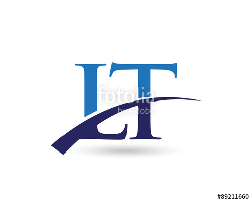 500x400 Lt Logo Letter Swoosh Stock Image And Royalty Free Vector