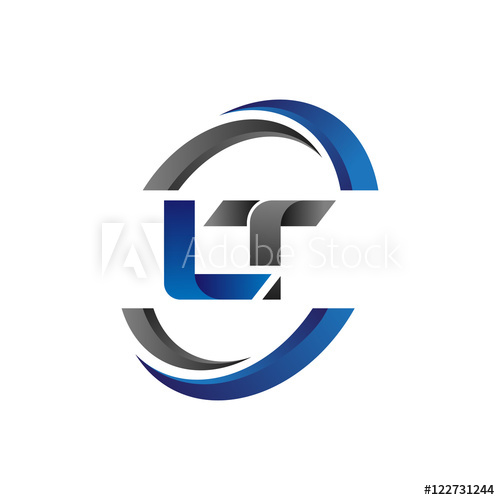 500x500 Simple Modern Initial Logo Vector Circle Swoosh Lt