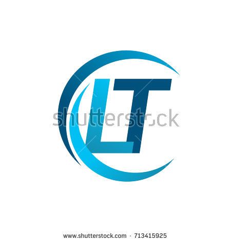 450x470 Initial Letter Lt Logotype Company Name Blue Circle And Swoosh