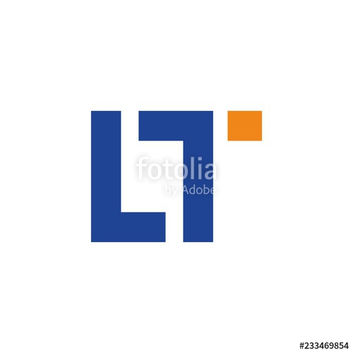 500x500 L T Initial Letter Logo Vector Stock Image And Royalty Free