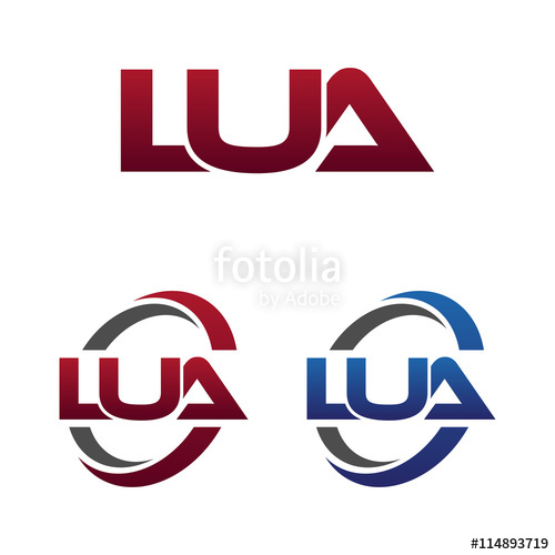 500x500 Modern Letters Initial Logo Vector Swoosh Red Blue Lua Stock