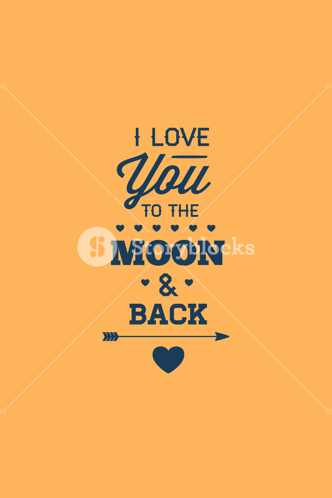 667x1000 Vector Illustration With Love Moon