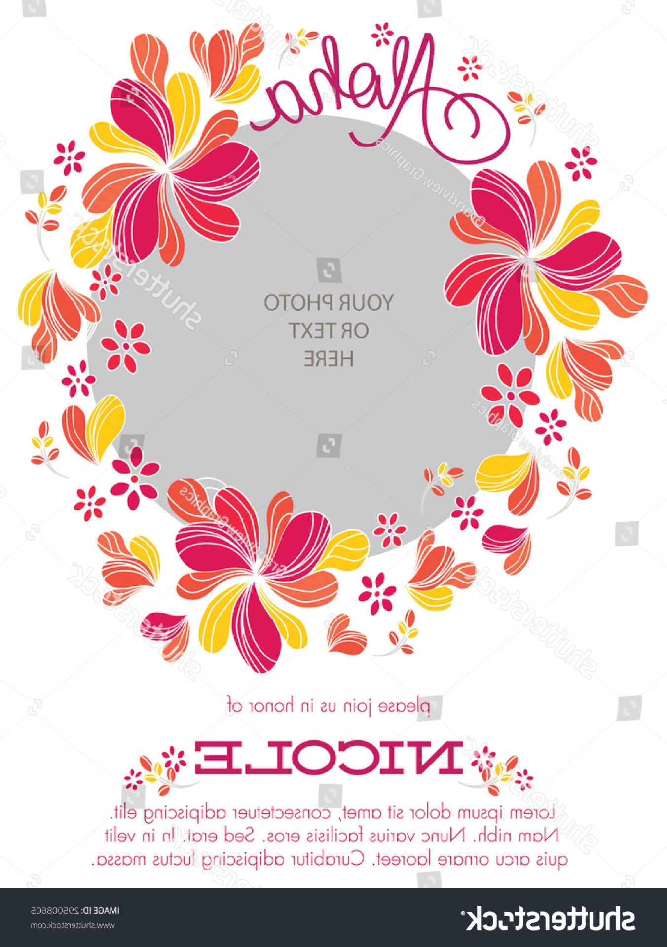 1352x1920 Flower Invitation Template Luxury Aloha Luau Tropical Party Invite