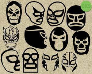 300x240 Luchador Mask Dxf, Vector, Clipart, Cricut, Download