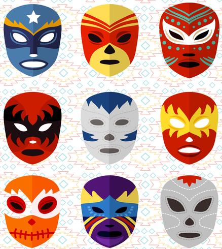 438x490 Mexican Wrestler Free Vector Art