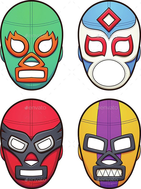 Luchador Mask Vector at Collection of Luchador Mask