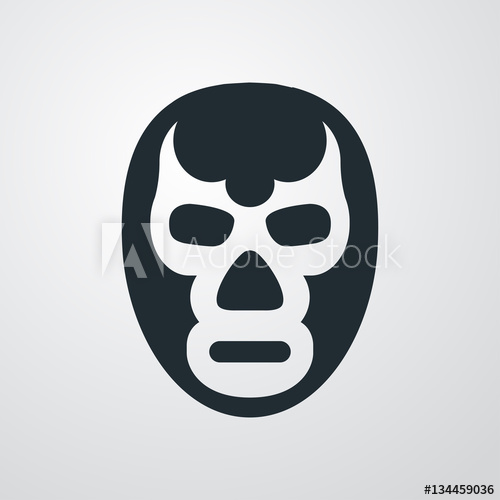500x500 Icono Plano Mascara Luchador En Fondo Degradado