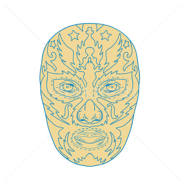 600x600 Luchador Lucha Libre Mask Vector Illustration Aloysius