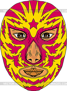 222x300 Luchador Mask Star Lightning Bolt Drawing