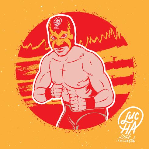 490x490 Luchador Pose Illustration